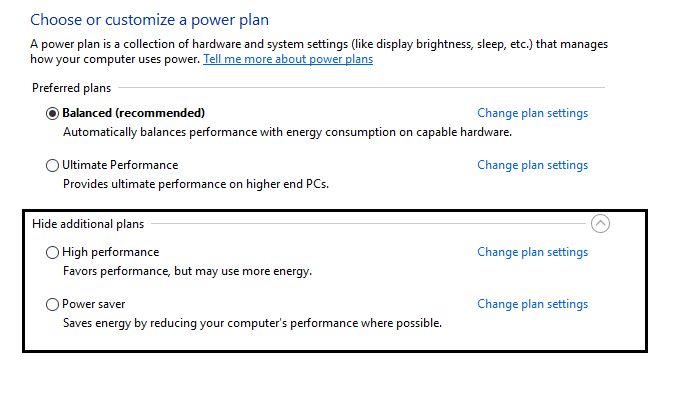 Modify your System’s Power Option