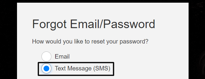 Reset the account password via phone to fix when Netflix is not signing in