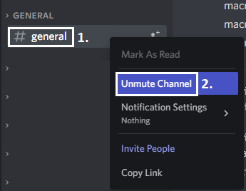 Check and change Discord channel notification settings on specific channels to fix Discord notifications not working