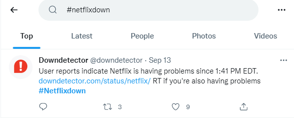 Check the Netflix server status on Twitter to fix Netflix not playing