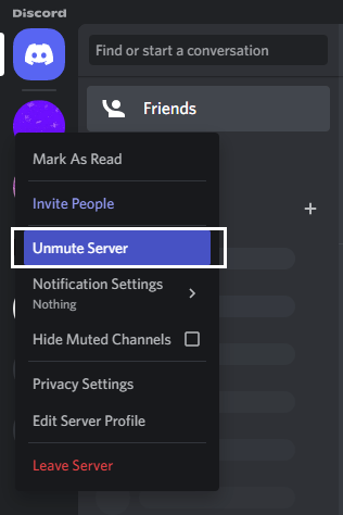 Check and change Discord channel notification settings on specific servers to fix Discord notifications not working
