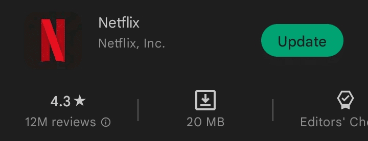 Update the Netflix app on Android