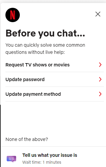 Contact Netflix customer service