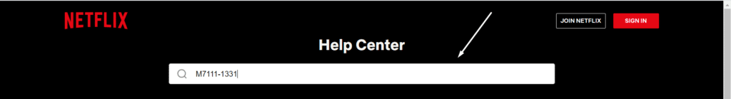 Troubleshoot the error code at the help centre