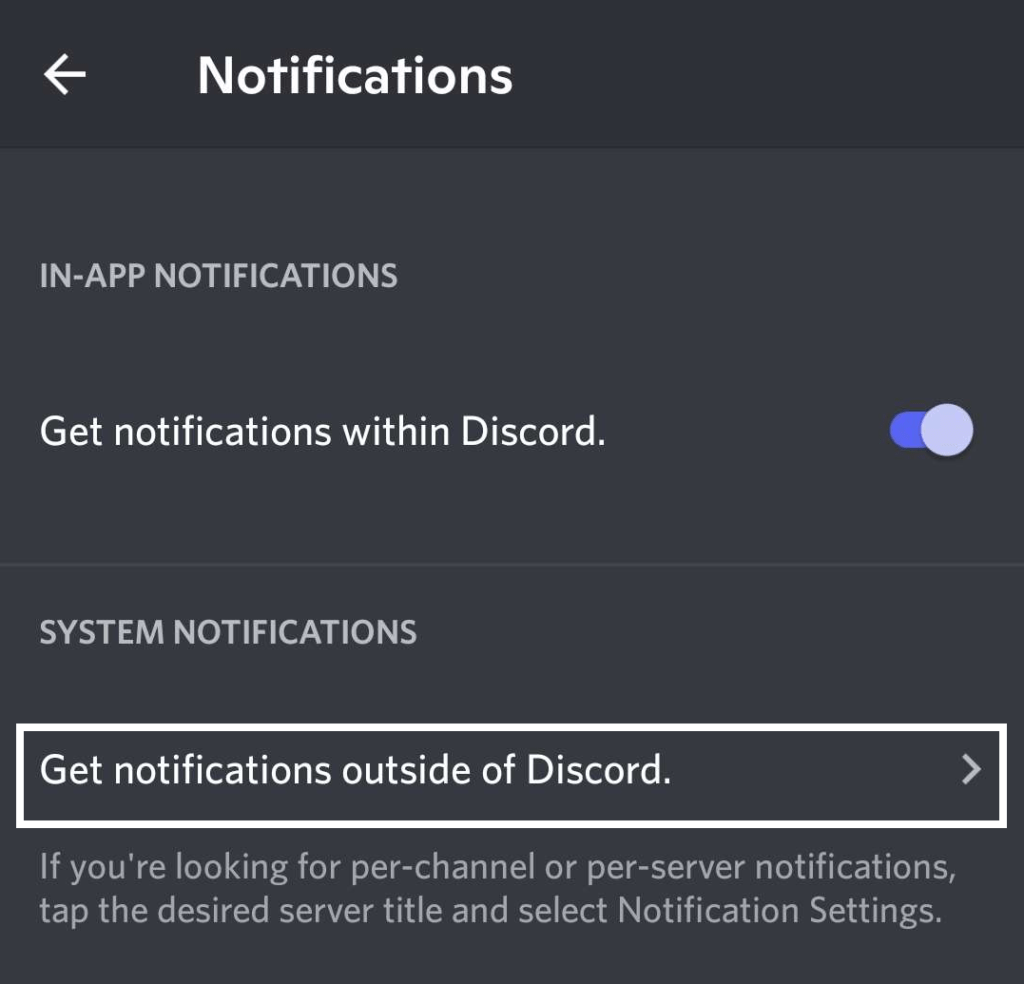 Change your Discord notifications settings on mobile
