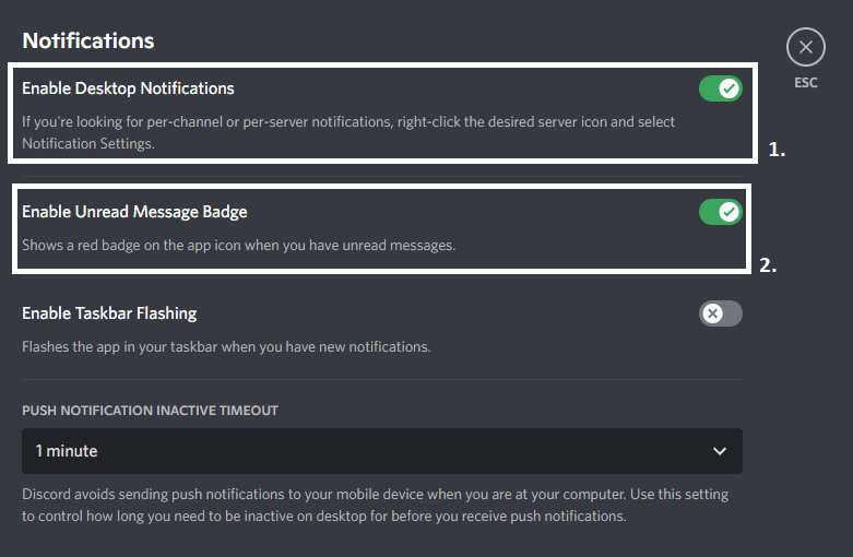 Change your Discord notifications settings on desktop