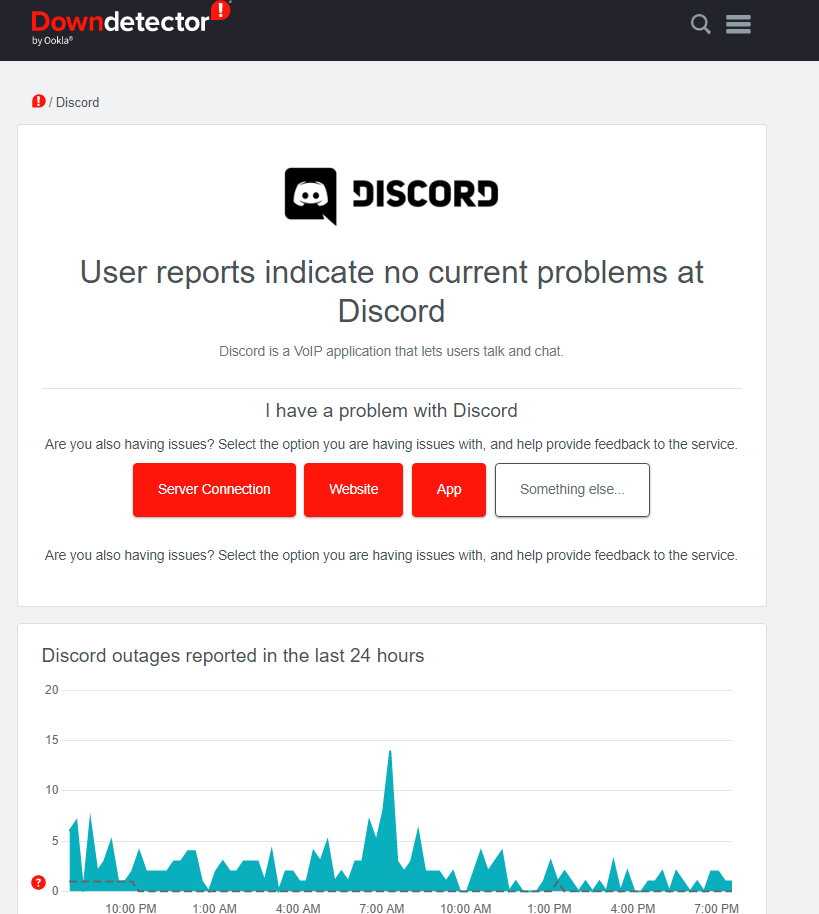 Check the Discord Server Status