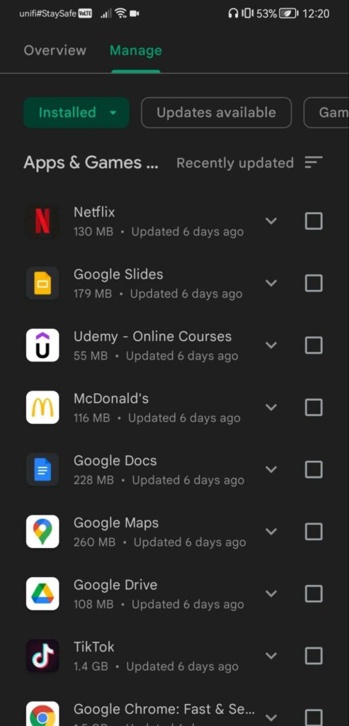 Uninstall and reinstall the Netflix app on Android