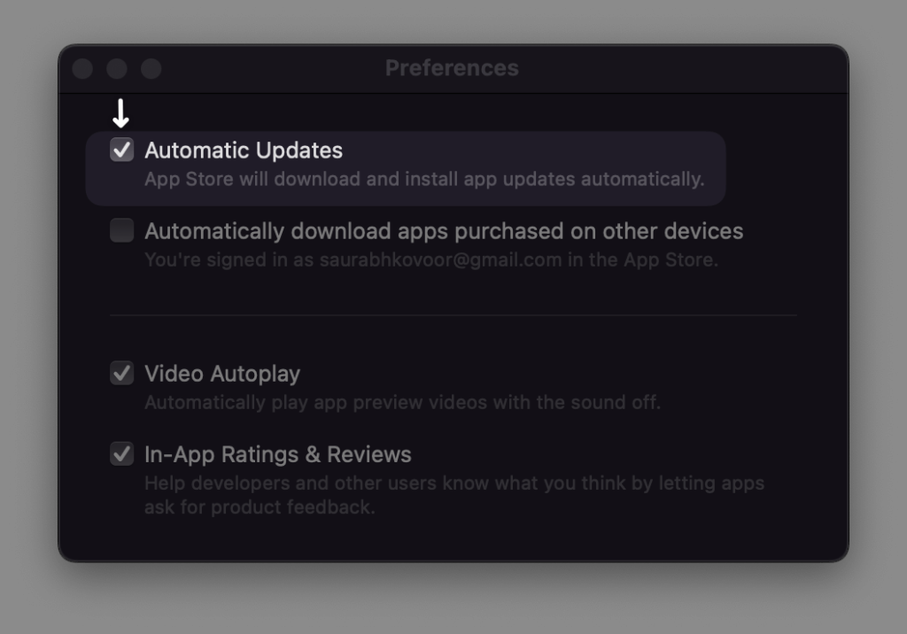 Check for Netflix app updates on macOS