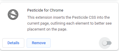 Deactivate browser extension on Google Chrome