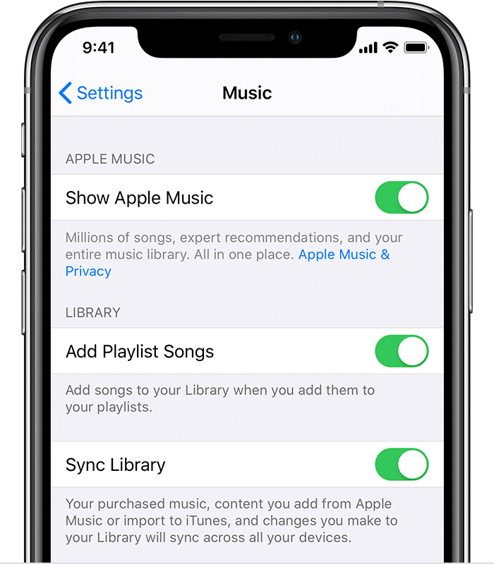 Enable iCloud music library on iOS to fix Apple Music not working