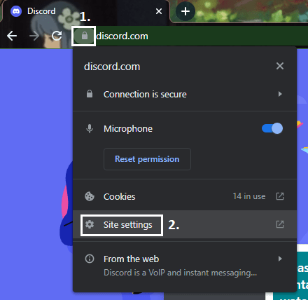 Enable Discord notifications in your device on the website