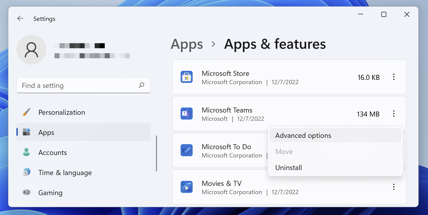 access Teams advanced settings to allow camera permissions to fix Microsoft Teams camera or video not working or showing