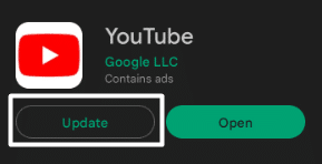 Update the YouTube app on Android