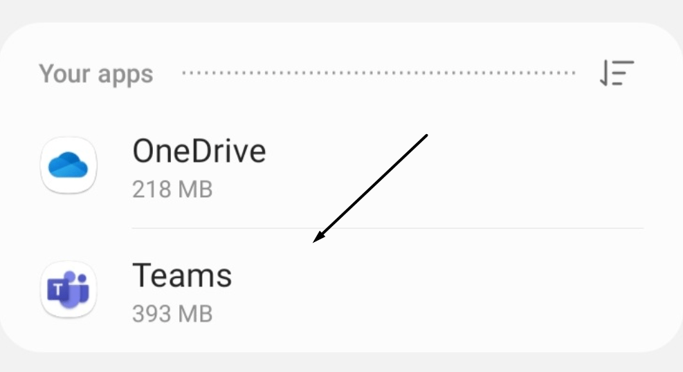 Clear Microsoft Teams app cache on Android