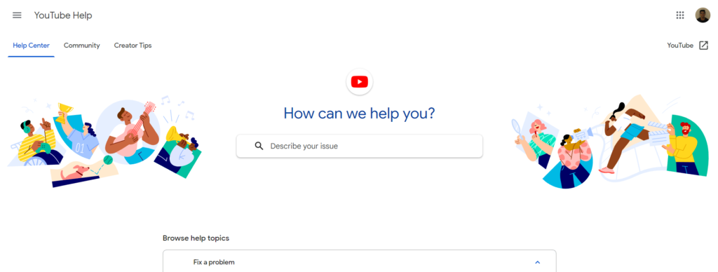 Check YouTube help center to fix YouTube video keeps pausing