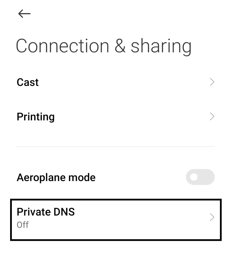 Set your DNS address on mobile