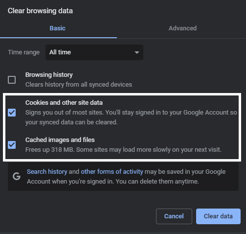 Clean out your cache and data for Facebook on desktop 