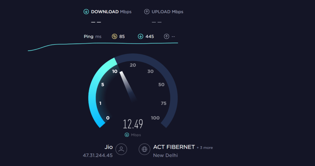 Check the internet connection speed to fix Youtube video keeps pausing