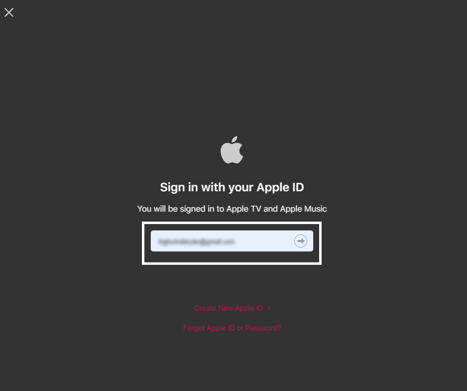 Set up your Apple ID in Apple Music’s web player to fix Apple Music in web browser or web player not working