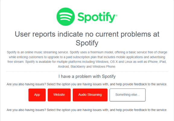 Check the server status for Spotify to fix Spotify lyrics not working