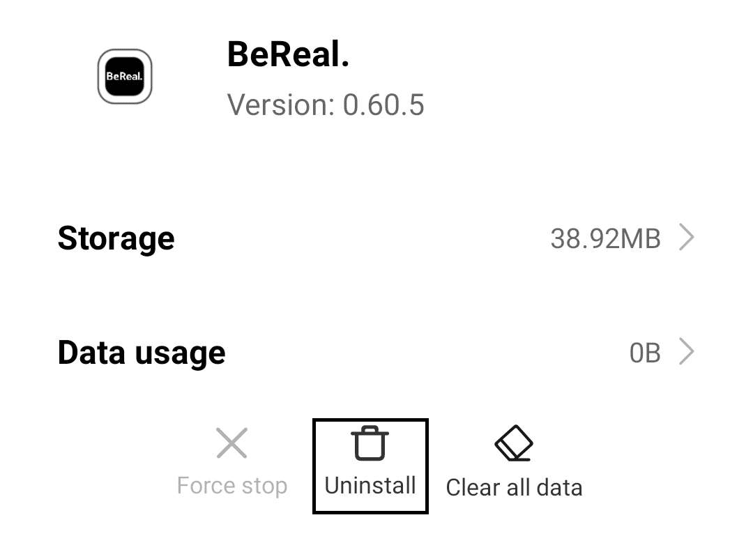 Clean reinstallation of BeReal