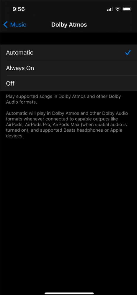 Turn off or set Dolby Atmos