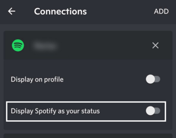 Enable Spotify status on Discord on mobile