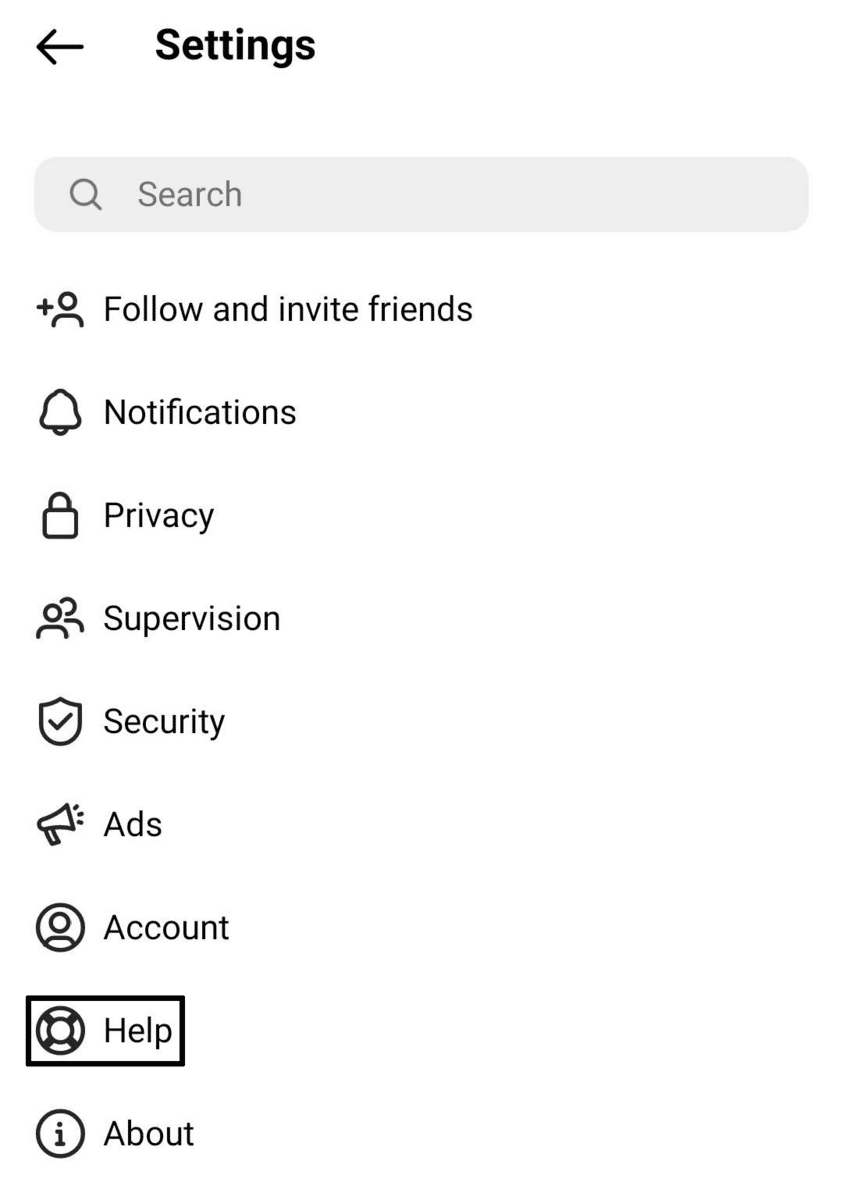 Instagram mobile app profile