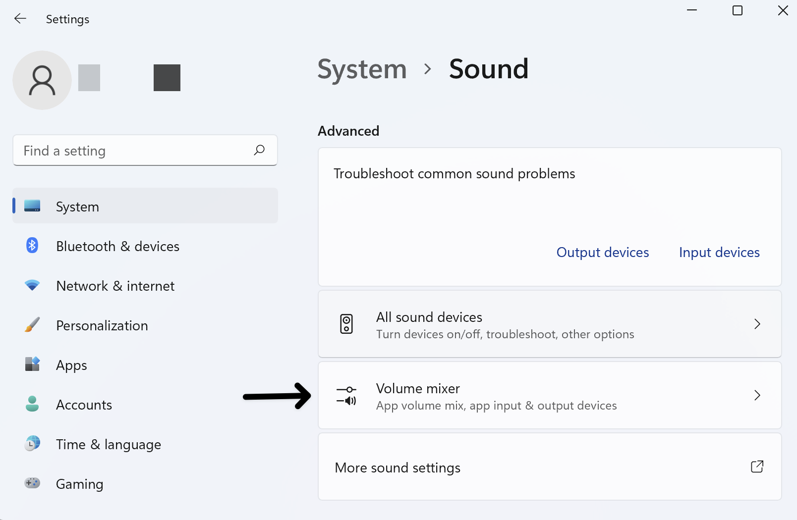 reset the volume levels to reset all audio settings on windows 11