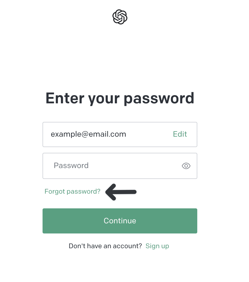 Reset Your OpenAI Account Password to fix can't log in or sign in to ChatGPT