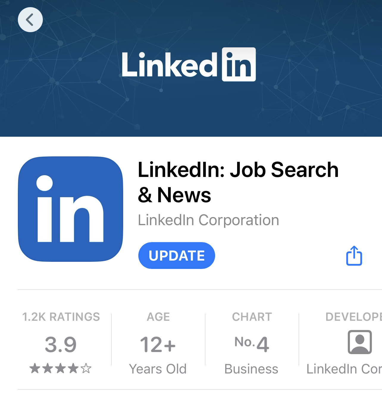 Update the LinkedIn app to fix LinkedIn feed on home page not updating, working, loading new posts, or refreshing