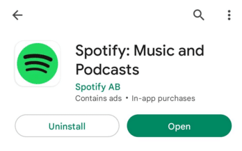 Reinstall Spotify on mobile