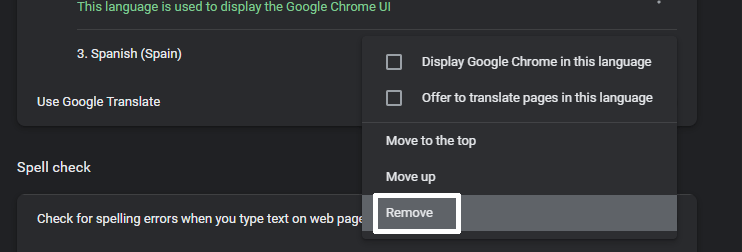 Remove extra languages in your browser