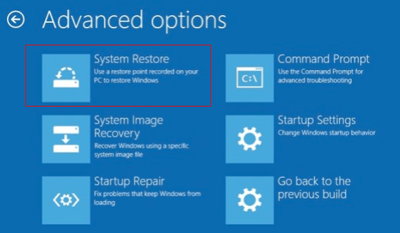 Boot your system from the advanced startup options directly to fix the error Windows couldn’t finish configuring the system