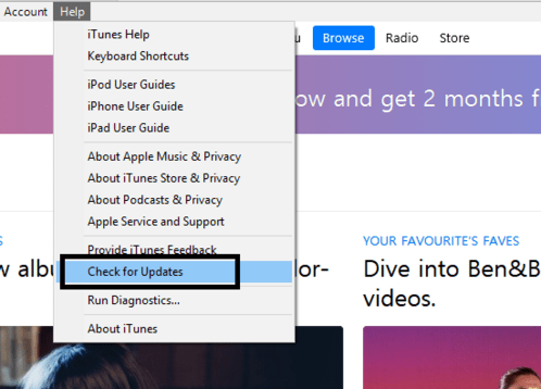 Update Apple Music/iTunes on desktop to fix Apple Music offline/downloaded songs not playing