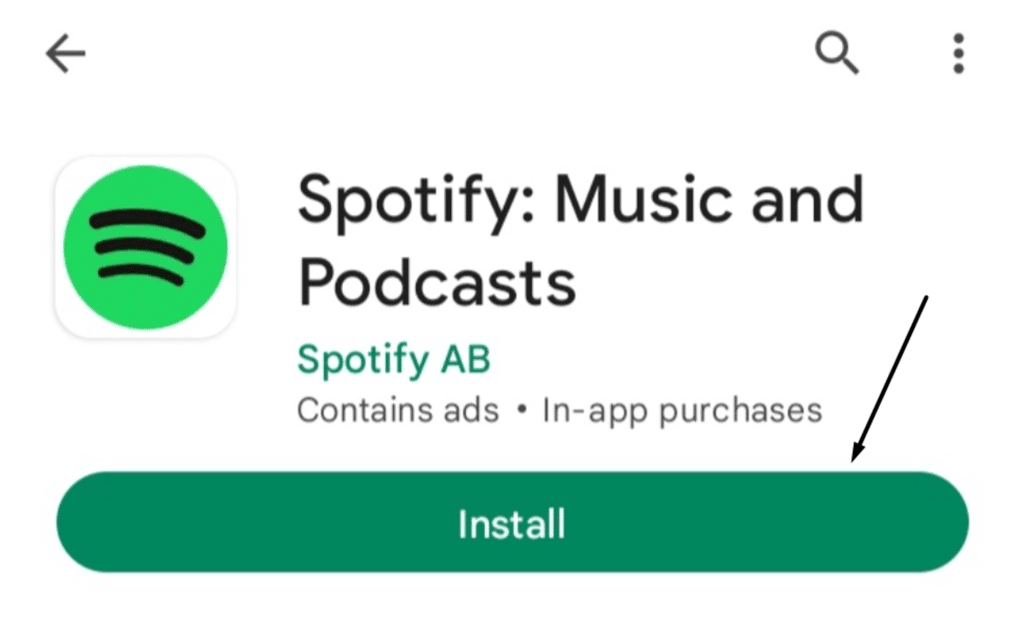 Reinstall the Spotify app on mobile