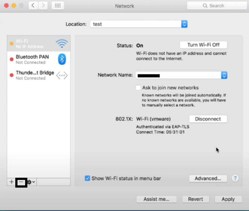 Go to Network in System preferences on MacOS to reset your internet connection in your device to fix ChatGPT "An Error Occurred ChatGPT" or "Something Went Wrong"