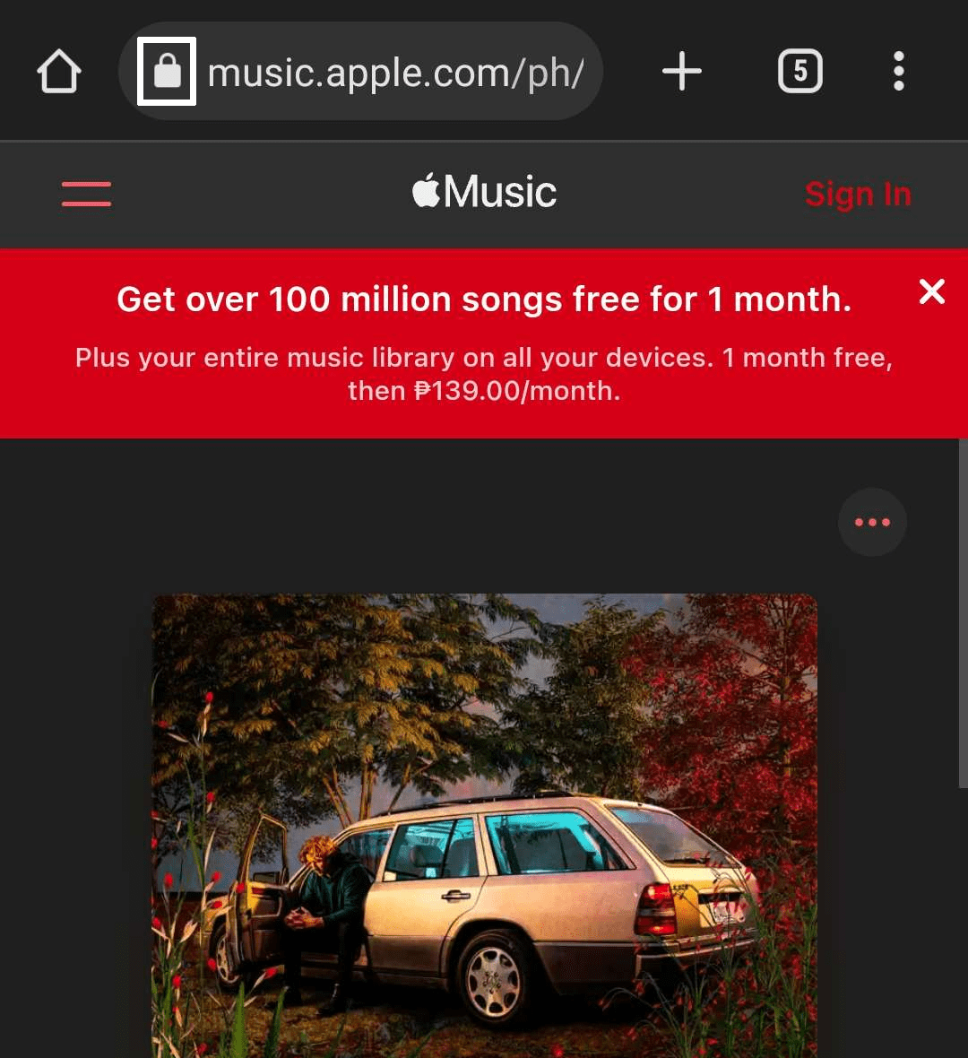 Allow access/permission with apple music to fix Apple Music in web browser or web player not working on mobile phone