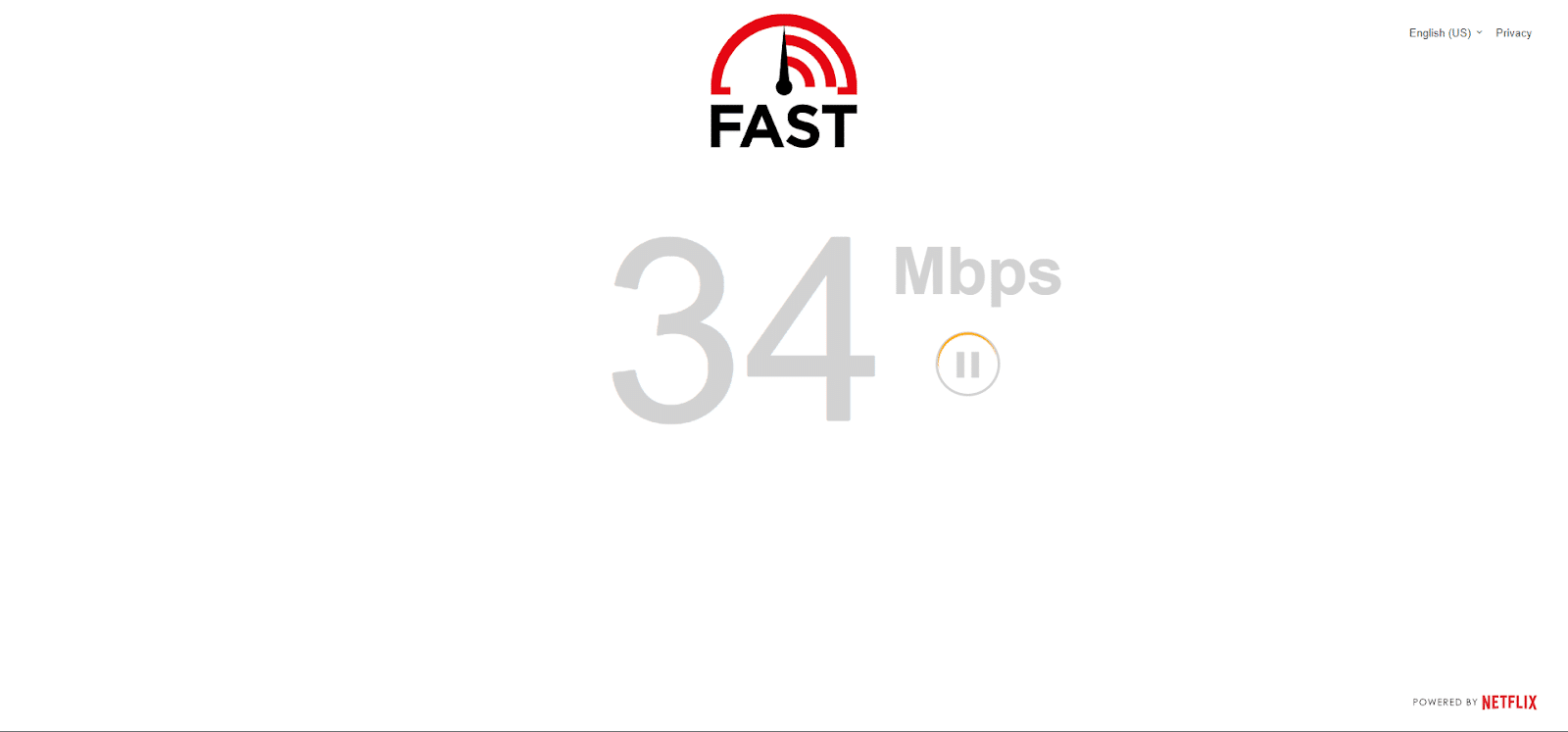 test internet connection speed at fast.com to fix Disney Plus (Disney+) no sound or audio not working or playing