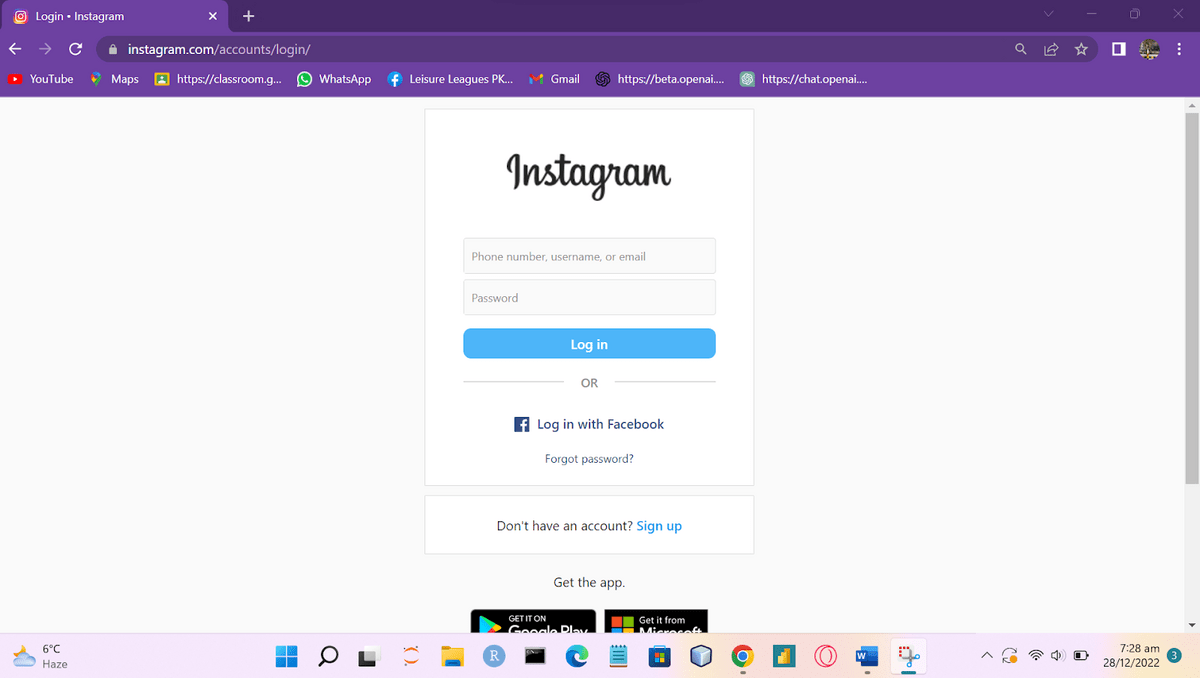 Using the desktop version of Instagram to fix Instagram scrolling problem or issue or turn off and disable auto scroll