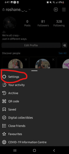 Enable Data Saver Mode to fix Instagram scrolling problem or issue or turn off and disable auto scroll