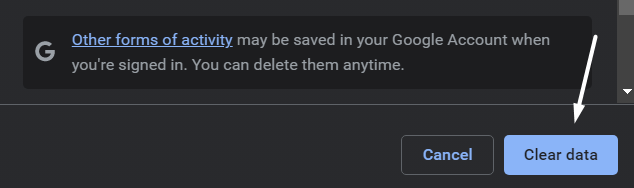 In Google Chrome clear your browser’s cached data & history to fix the ChatGPT 'Unable to Load Conversation' error or not loading historty