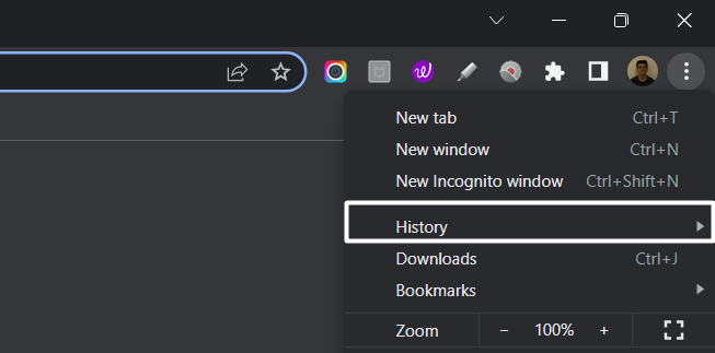 In Google Chrome clear your browser’s cached data & history to fix ChatGPT Plus subscription not working, showing, missing, disappeared