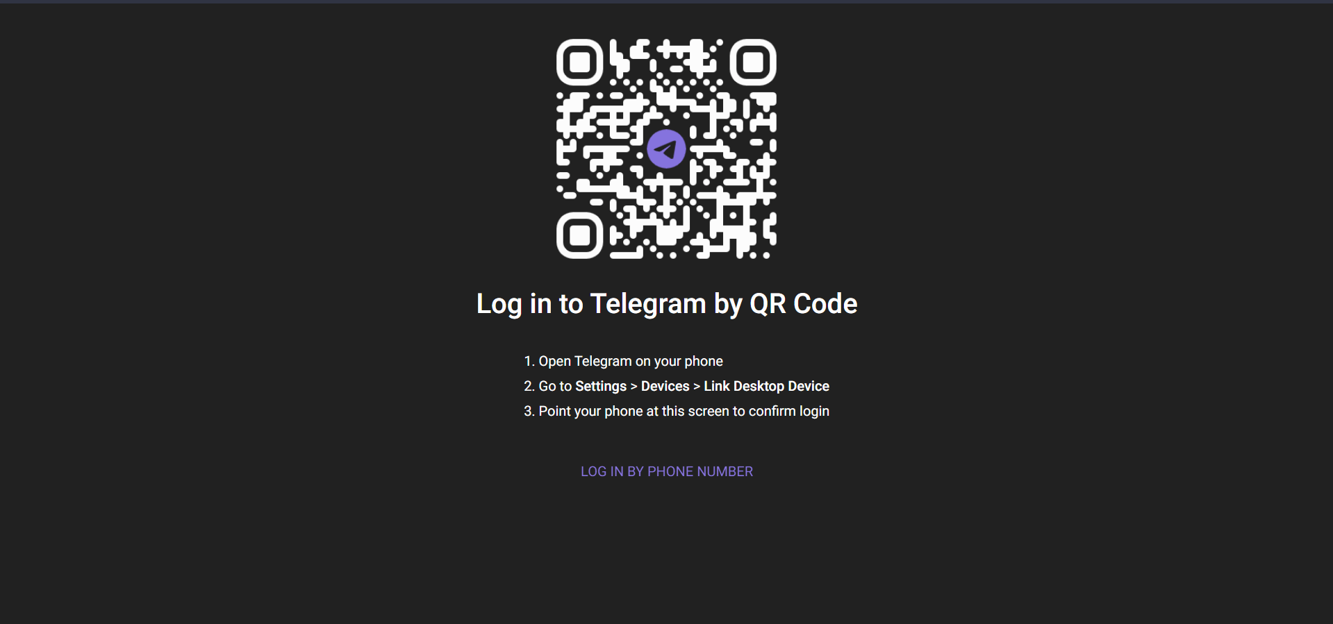 Use Telegram app on a web browser to fix Telegram messages not sending