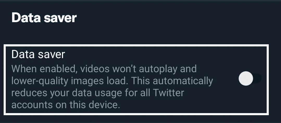 Disable data saver mode in X Twitter mobile application to fix X (Twitter) app scrolling lag problem or issue