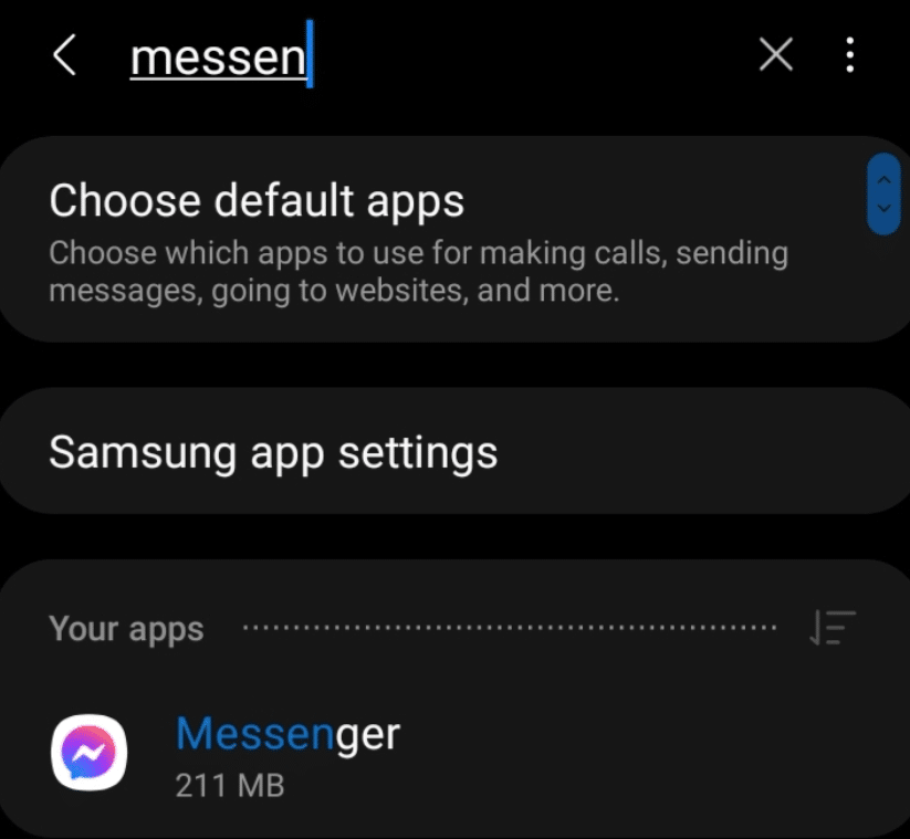 Force restart the messenger app on mobile