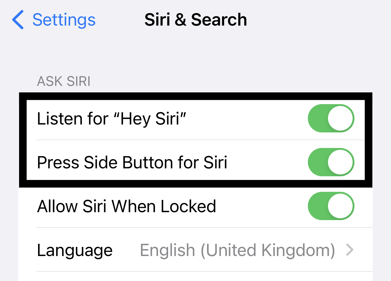 Enable Siri on your iPhone