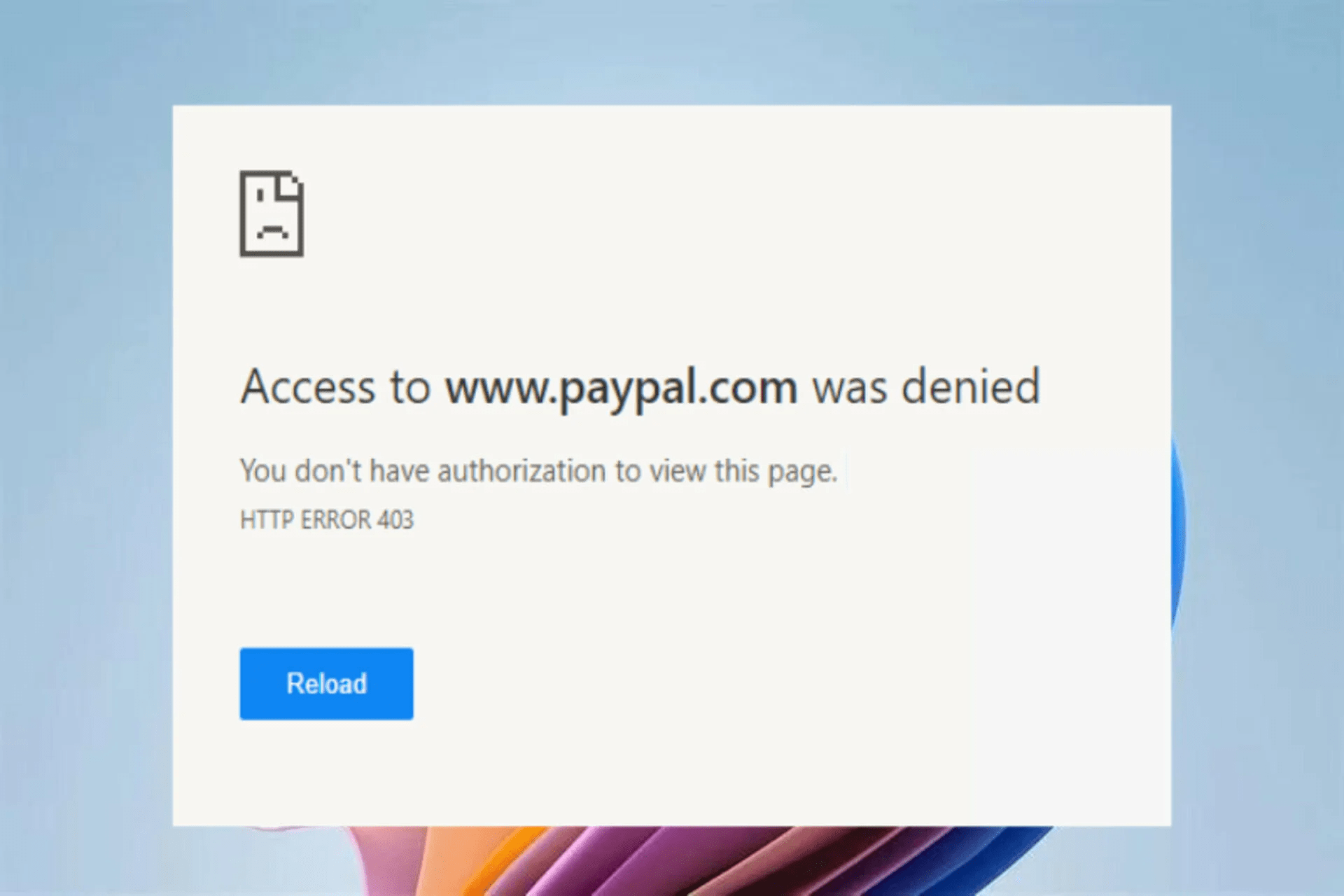 How to Fix "error 403 forbidden Paypal"?