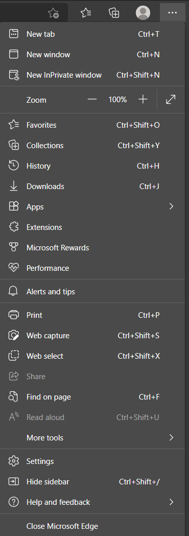 Clear web browser cache on Microsoft Edge to fix ChatGPT or OpenAI not working with a VPN